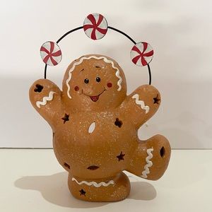 Christmas Gingerbread tea light holder NEW